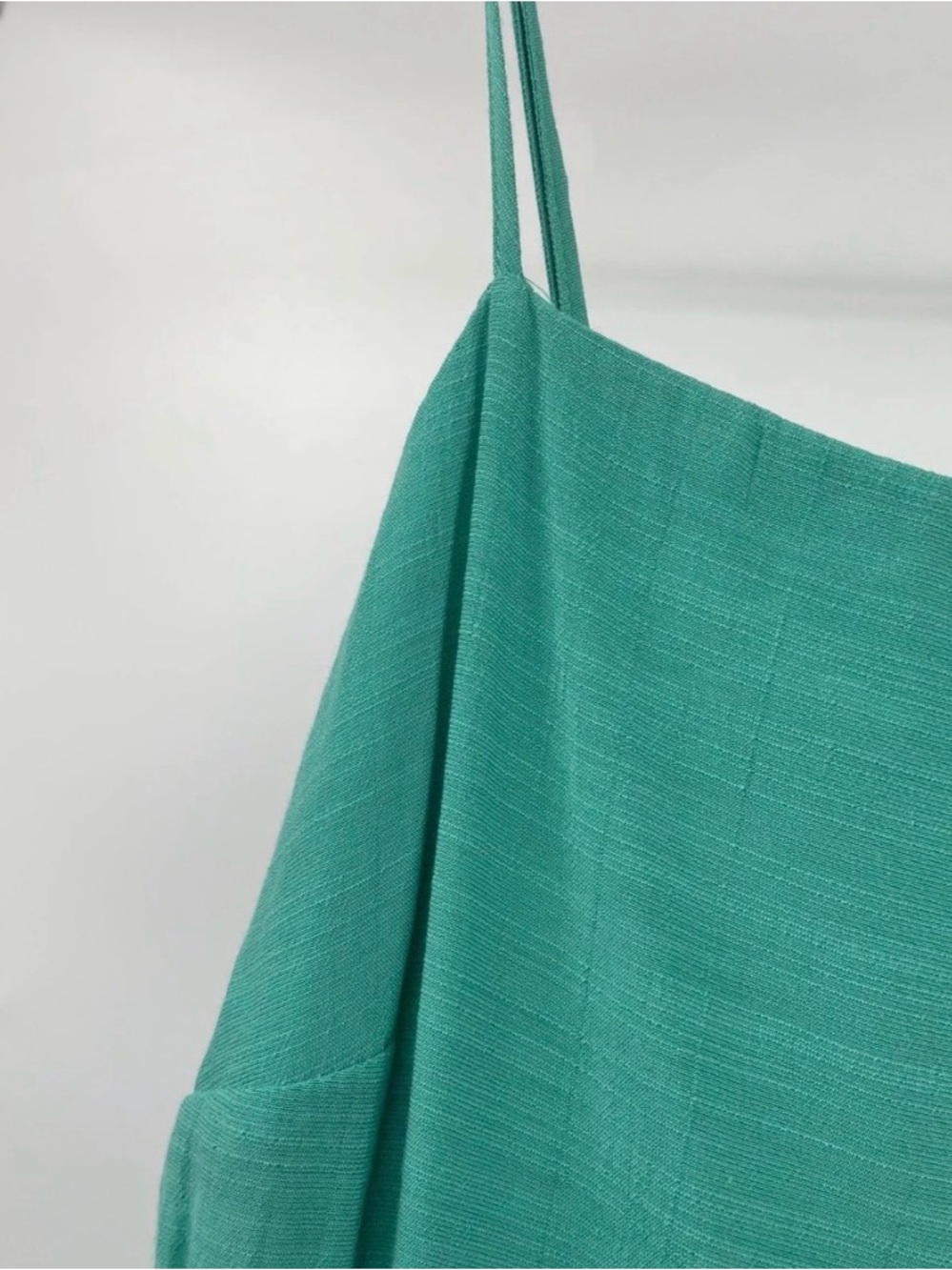 Nine West Teal/ turquoise Spaghetti-Strap Midi Dress with Side Knot - Picture 4 of 9